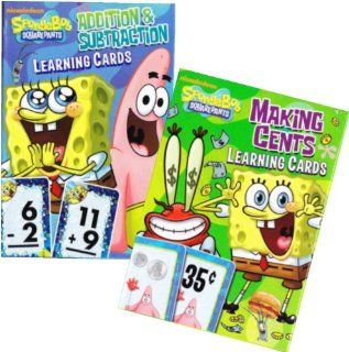 Spongebob Squarepants Flash Cards (Addition, Subtraction, Money) (2 Sets) Toys & Games