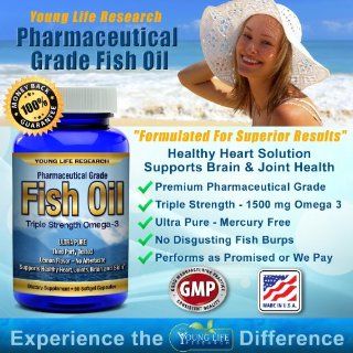 FISH OIL   Premium Pharmaceutical Grade OMEGA 3 Triple Strength ★ 100% MONEY BACK GUARANTEE ★ Formulated For Superior Results Health & Personal Care