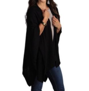 Taleen Knitted Poncho Cape Shawl Wrap with Pockets, 3 Colors (slate) Pashmina Shawls