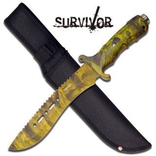 Survivor HK 729CA Outdoor Fixed Blade Knife (12 Inch Overall)  Hunting Knives  Sports & Outdoors