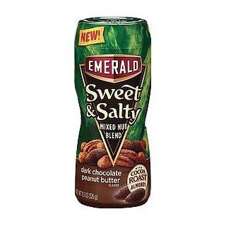 EMERALD SWEET & SALTY (MIX NUT BLEND) Dark Chocolate with Peanut Butter 12 oz (12 Pack)  Grocery & Gourmet Food