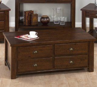Jofran 731 5 Urban Lodge Box Cocktail Table W/ 8 Drawers In Brown   Coffee Tables
