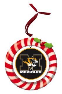 University of Missouri Candy Cane Wreath Christmas Ornament   Decorative Hanging Ornaments
