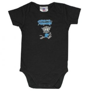 NFL Carolina Panthers Infant One Piece Short Sleeve Bodysuit / Romper 3 6M Black  Infant And Toddler Sports Fan Apparel  Clothing