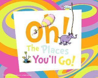 Oh The Places You'll Go with swirls, 8 x 10 Poster Print  