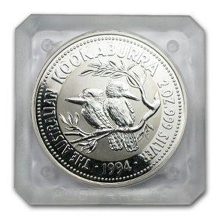 1995 Kookaburra 2 oz 999 Silver $2 in case Australia Lower Mintage year  