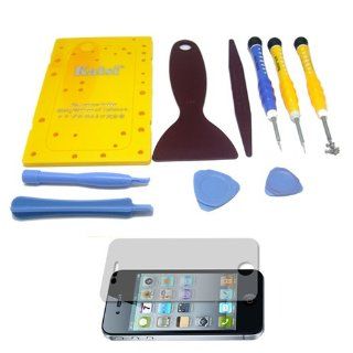 YAGadget iPhone 4S 10 Piece Magnetic Tool Kit + ScrewMat + Clear Screen Protector Cell Phones & Accessories