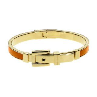 Michael Kors Gold Buckle Orange Enamel Bracelet MKJ759 Jewelry