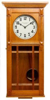 New London Sedona Oak Mission Style Pendulum Clock   Wall Clocks