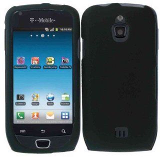 Black Rubberized Hard Case Cover for Samsung Exhibit 4G T759 Cell Phones & Accessories