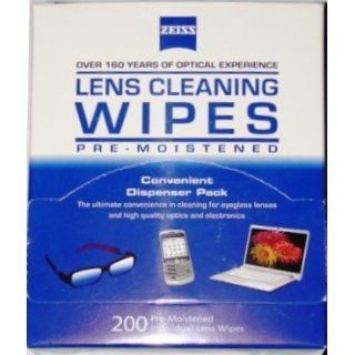 Zeiss Pre Moistened Lens Cloths Wipes 200 Ct Health & Personal Care