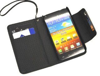 Black Deluxe Folio Ultra Wallet Leather Case with Credit Card Holder and Magnetic Closure for The Sprint Epic Touch 4G (SPH D710), US Cellular Samsung Galaxy S2 (SCH R760) & The Boost Mobile Samsung Galaxy S2 Cell Phones & Accessories