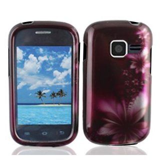 LF Purple Daisy Flower Designer Hard Case Cover, Lf Stylus Pen and Wiper For StraightTalk Samsung Galaxy Centura S738C Cell Phones & Accessories