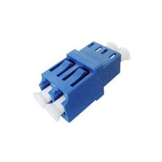 Blue LC to LC Fiber Optic Adapter Multimode Simplex Plastic Electronic Component Cables