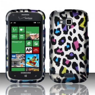 Blue Pink Purple Colorful Leopard Hard Cover Case for Samsung Ativ Odyssey i930 by ApexGears Cell Phones & Accessories