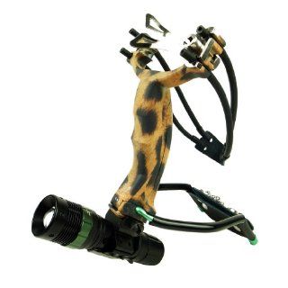 Eagle of Sniper Mg Al alloy Slingshot Leopard Catapult with Arrow Rest and Flashlight   7.87X6.3X3.7 s0209+s040601+o04  Gun Slings  Sports & Outdoors