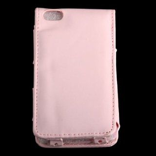 Pink Leather Protector Flip Case for Apple iPhone 4 Cell Phones & Accessories