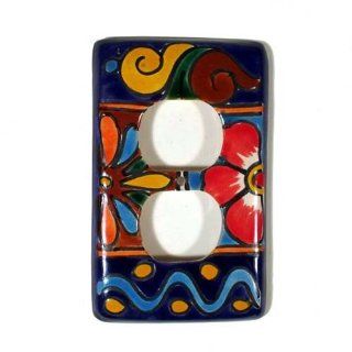 Talavera Light Switch Plate Cover   Duplex Plate, Assorted Colors   Multi Switch Plates  