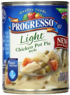 Progresso Light Soup, Chicken Pot Pie Style, 18.5 Ounce Cans (Pack of 12)  Packaged Chowders Soups  Grocery & Gourmet Food