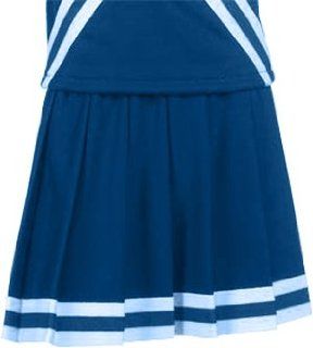 Teamwork Extreme Pleated Cheer Skirt W/3 Stripes 744 NAVY/COLUMBIA BLUE GM  Complete Athletic Cheerleading Uniforms  Sports & Outdoors