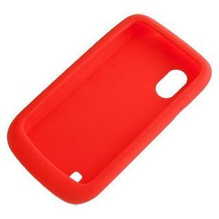 Silicone Skin Cover for ZTE Concord V768, Red Cell Phones & Accessories