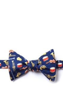Navy Blue Silk Bow Tie  Musical Instruments Bow Tie at  Men�s Clothing store