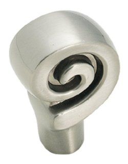 Amerock BP9339 G10 Swirl'z Spiral Shaped 1 1/8 Inch Long by 11/16 Inch Wide Knob, Satin Nickel   Cabinet And Furniture Knobs  