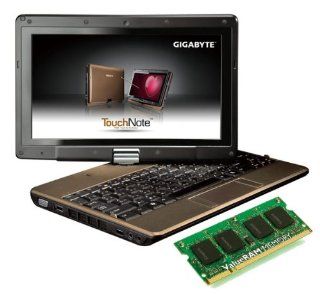 GIGABYTE TouchNote T1028 10.1" Touch Screen WXGA TFT LCD / N280 1.66Ghz / 1366x768 / Black LED / 2G SDRAM / 250 HDD / 6 Cell / New Version   Windows 7  Netbook Computers  Computers & Accessories