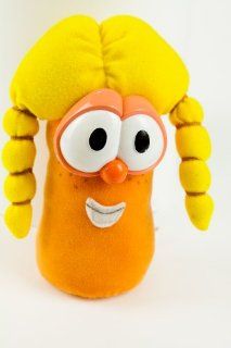 Veggie Tales Laura the Carrot toy with beans on bottom Toys & Games