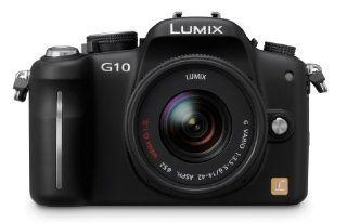 Panasonic Lumix DMC G10 12.1 MP Live MOS Interchangeable Lens Camera with 14 42mm Lumix G Vario f/3.5 5.6 MEGA OIS Lens  Digital Cameras  Camera & Photo