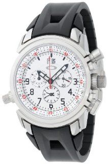 Oakley Men's 10 059 12 Gauge Chronograph Brushed White Watch Watches
