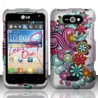 LG Motion 4G MS770 / Optimus Regard LW770 Case (Metro Pcs / Cricket) Dazzling Flowers Hard Cover Protector with Free Car Charger + Gift Box By Tech Accessories Cell Phones & Accessories