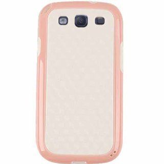 Cell Armor SAMI747 NOV E08 JA Shell Skin Case for Samsung I747 Galaxy S III   Retail Packaging   One Piece White with Pink Rim Cell Phones & Accessories