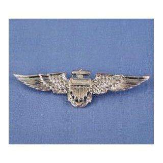 Aviator Pilot Silver Pin Airline Wings Halloween Accessory Toys & Games