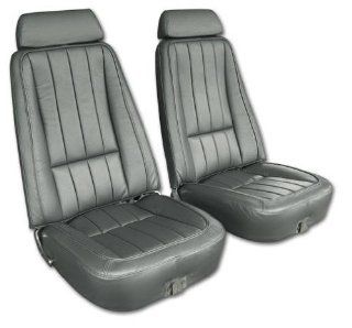 West Coast Corvettes   Corvette Leather Seat Covers. Gunmetal   A3418963DS Automotive
