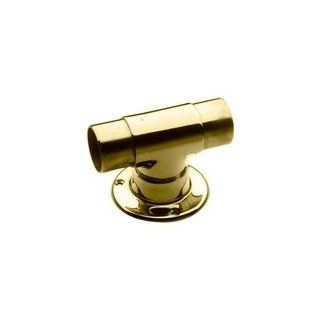 Flush Wall Mount Tee Clear Coat Brass for 1.5" dia. Tubing (02 754/1H) Industrial Products