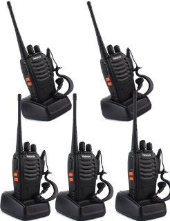 Retevis H 777 Super Quality Walkie Talkie UHF 400 470MHz 5W CTCSS/DCS 16CH Single Band With Earpiece Flashlight Two Way Radio Hand Held Mobile Ham Amateur Radio Transiver Black 5 Pack  Frs Two Way Radios 