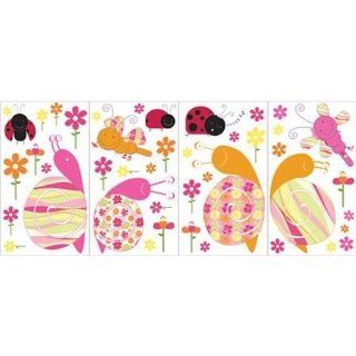 LADY BUGS 44 Wall Stickers SNAILS LADYBUG Room Decals 