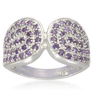Sterling Silver Round Shape Amethyst Ring Jewelry