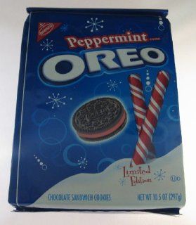 Peppermint Oreo Limited Edition Cookies (1 10.5 oz bag) Holiday Christmas  Packaged Sandwich Snack Cookies  Grocery & Gourmet Food