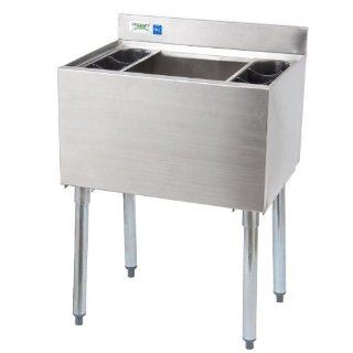 Regency 18" x 24" Underbar Ice Bin with 7 Circuit Post Mix Cold Plate and Bottle Holders   Kitchen Products
