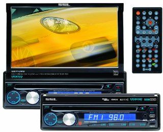 Sound Storm Laboratories SD715MB Bluetooth Enabled In Dash DVD//CD Receiver with Motorized Flip Out 7 Inch Widescreen Touchscreen TFT Monitor with USB  Vehicle Dvd Players 