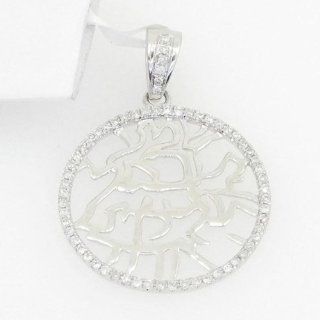 Womens 14K gold 0.30 diamond pendant charm jewish hebrew star hamsa luck chai Individual Charms Jewelry