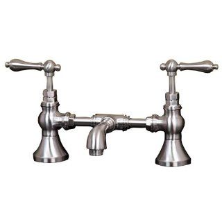 Barclay I761 MLBN Cobar Bridge Lever Handles Lavatory Faucet without Overflow, Br   Touch On Bathroom Sink Faucets