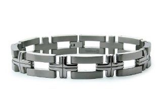 Tioneer Titanium Large Cross link Men's Bracelet 8.5" Bracelets For Men Jewelry