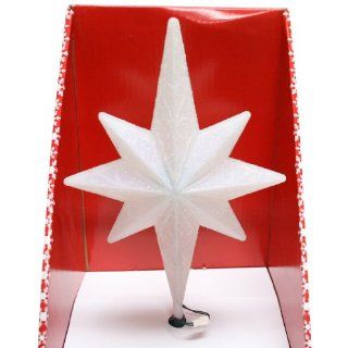 Brite Star 42560   12" LED White Battery Operated Rotating Bethlehem Star Christmas Tree Topper with Timer