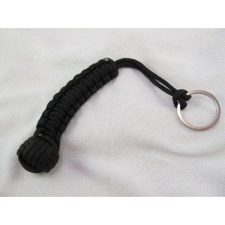 762 Cobra Knot Monkey Fist Black Keychain Automotive Key Chains