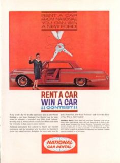 Ford Galaxie 500 National Car Rental Contest ad 1962 Entertainment Collectibles