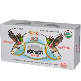 Port Trading Co., J&R Rooibos Red Tea, Caffeine Free, 20 Tea Bags, 1.765 oz (50 g)  Grocery & Gourmet Food