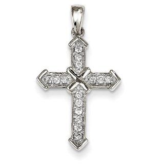 Diamond Passion Cross Necklace, 14K White Gold Jewelry